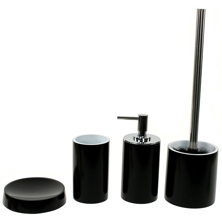 Gedy YU180-14 Black Bathroom Accessory Set